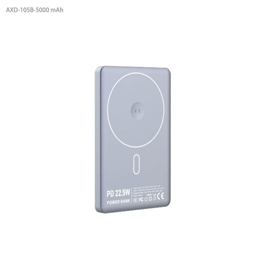 輕薄磁吸行動電源！自帶支架 22.5W PD 快充，5000mAh 隨身充