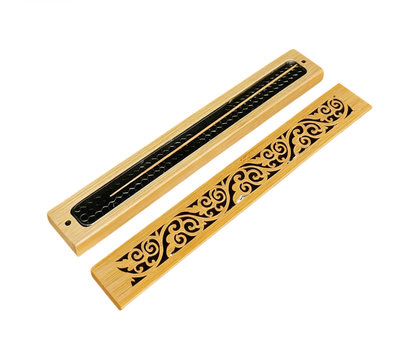 Bamboo and Wood Rectangular Incense Burner