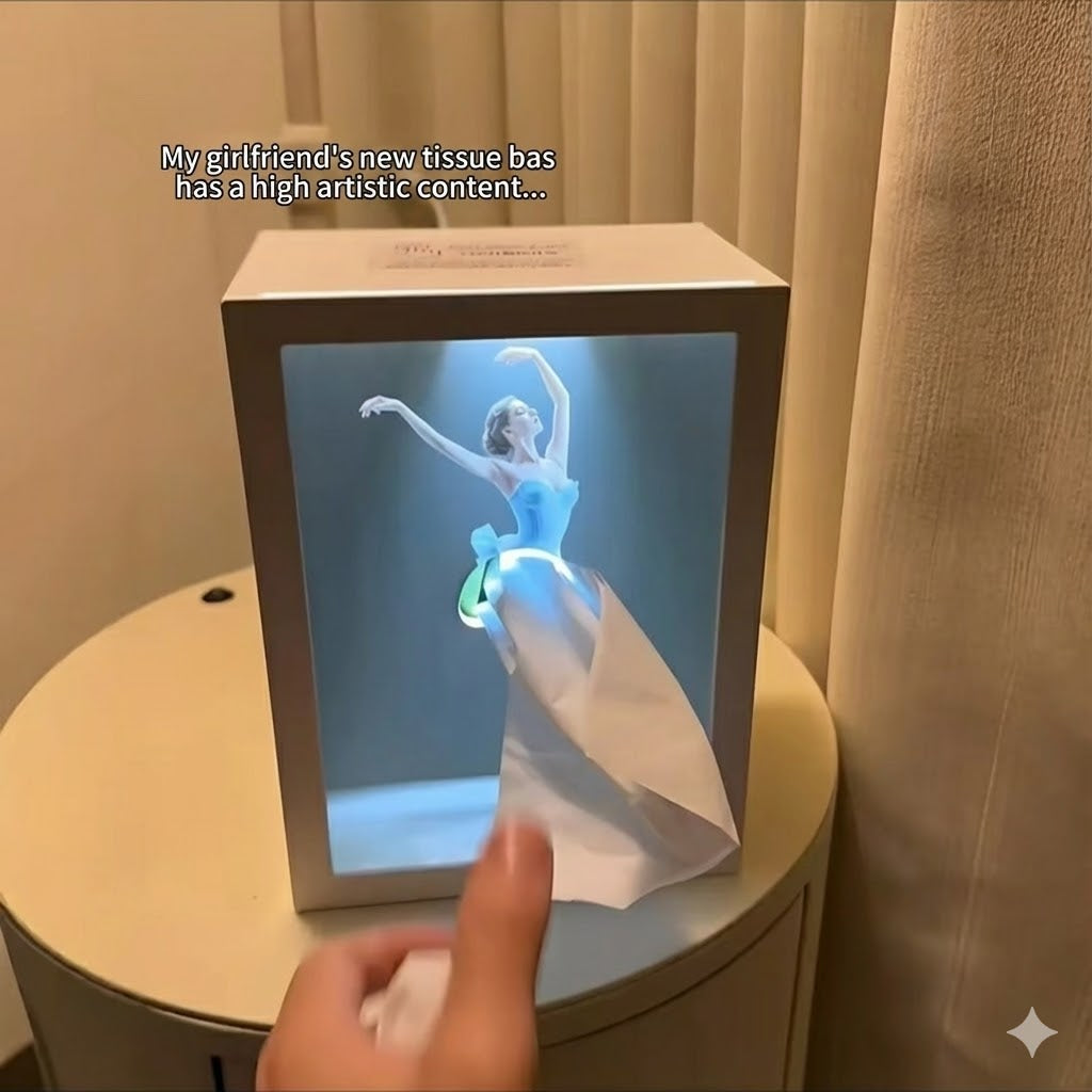 Creative Ballerina Tissue Box